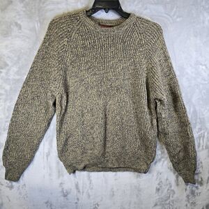 Vintage Oakton Limited Pullover Sweater Mens L Brown/Tan Grandpa Grunge Crewneck